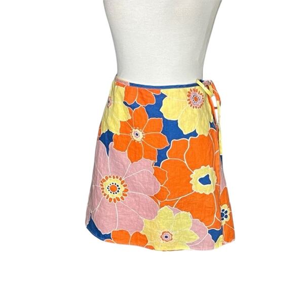 *NWOT Women’s Rails Mateo Linen Wrap Skirt – Sz L - Picture 3 of 7